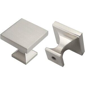 homdiy Cabinet Knobs Brushed Nickel 9 Pack - HD6785SNB Soild WxW1-1/10 inch